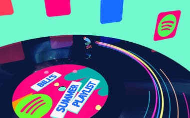 Stylized image of a record titled Bill’s Summer Mix