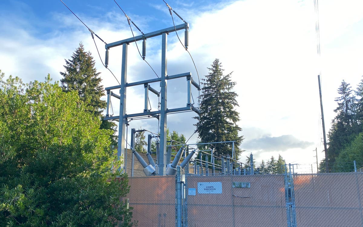 Electrical substation in Juanita, Washington.