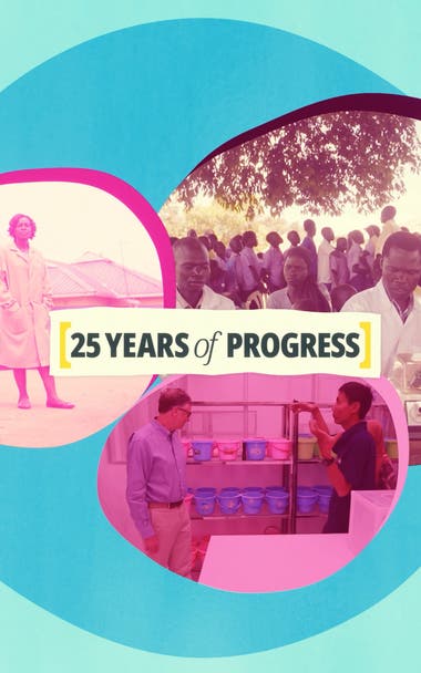 During the first 25 years of the Gates Foundation, we gave away more than $100 billion. Over the next two decades, we will double our giving.