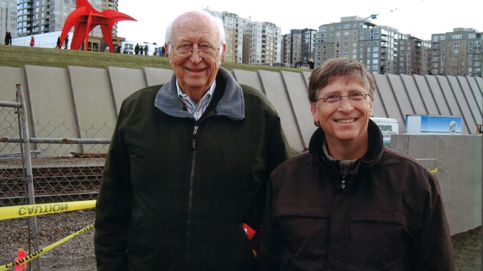 Dad and me near the Olympic Sculpture Park in Seattle.