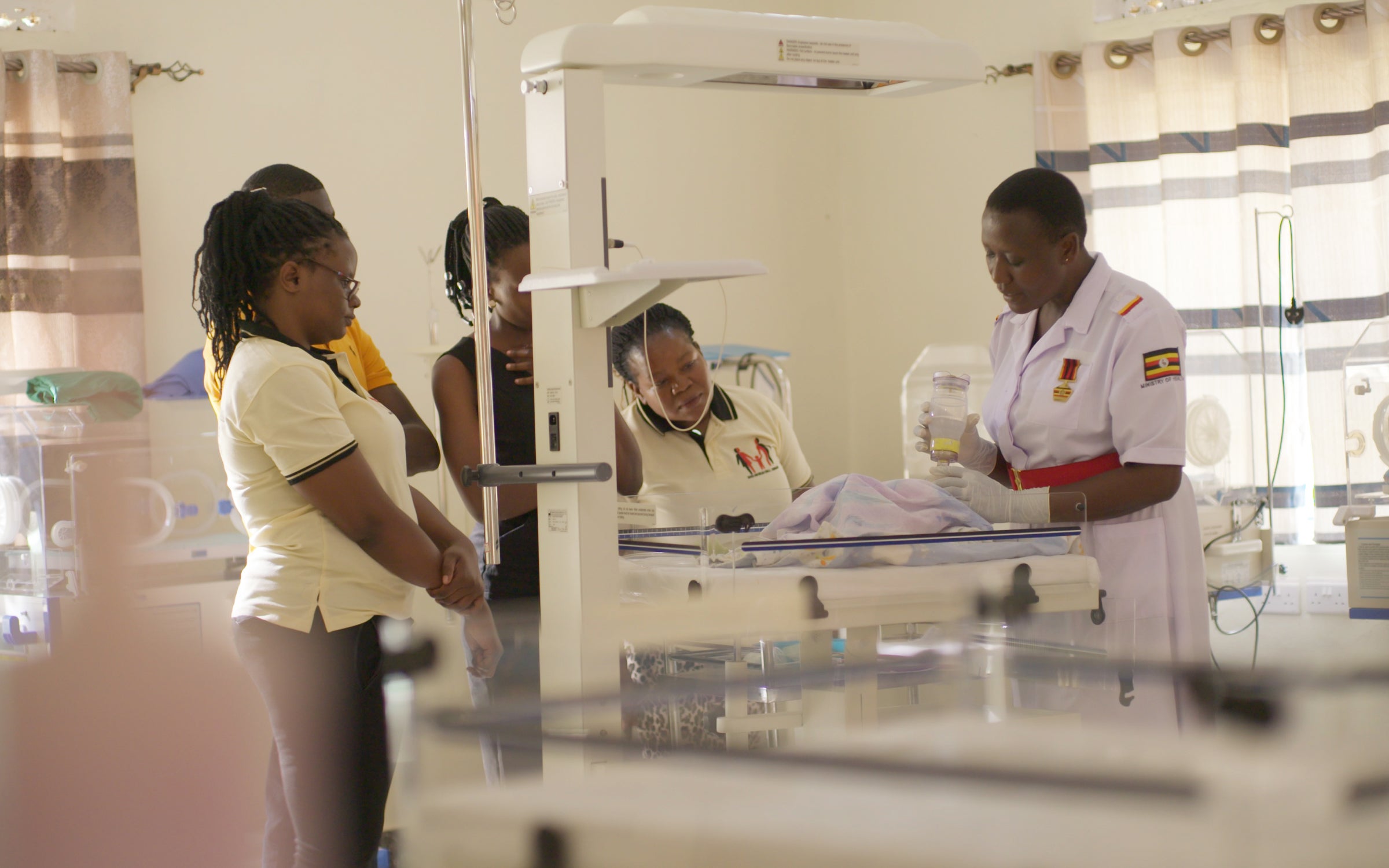 Eva Nangalo and mentees in the newborn clinic.