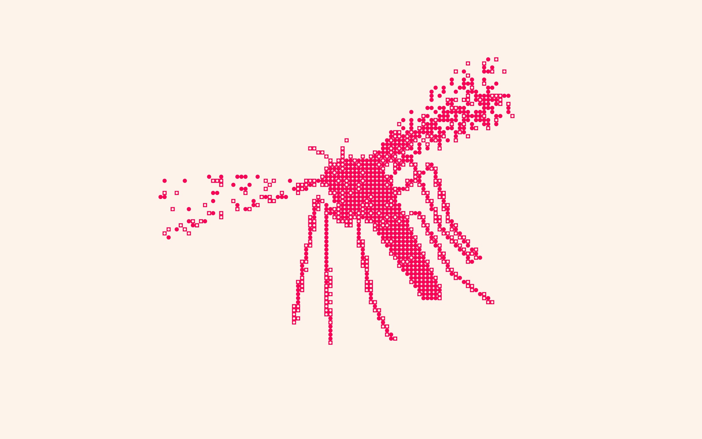 An illustration of a mosquito made with dots.