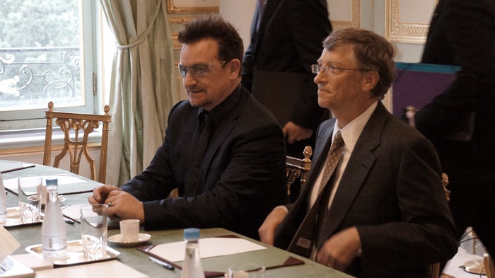 "On the road with Bono" 