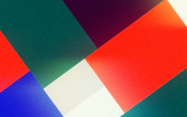 Animated blocks of color move in a circular motion.