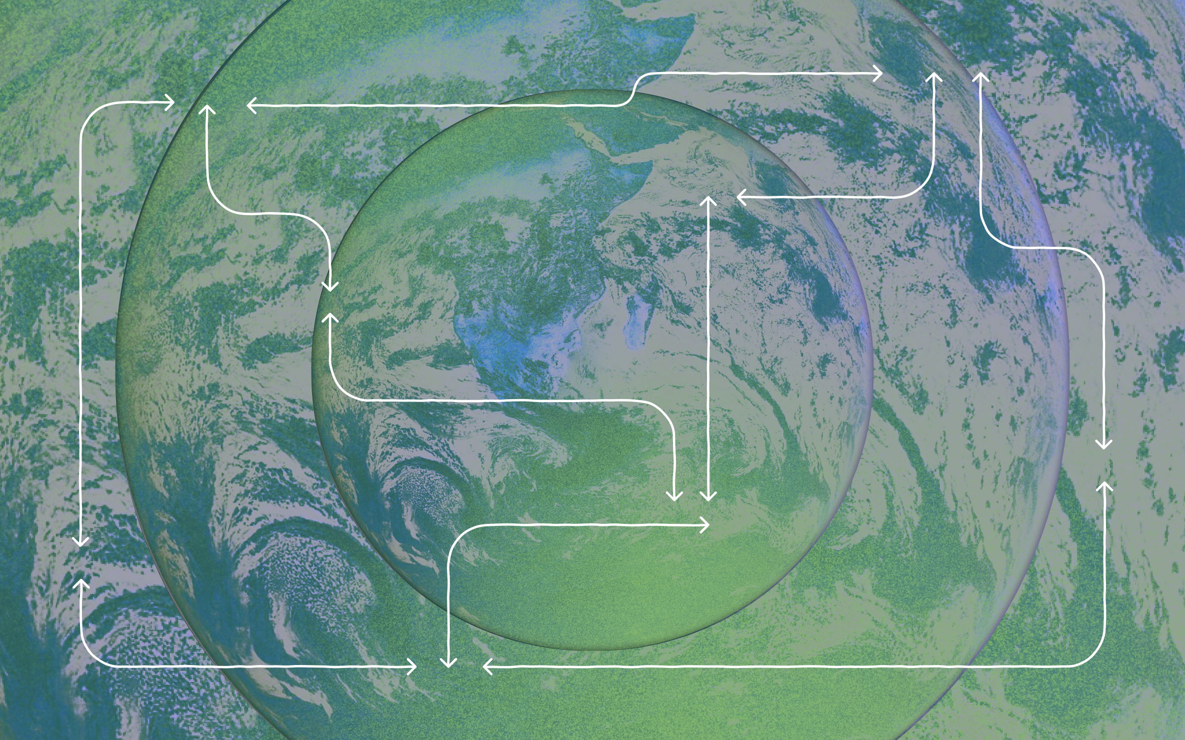 An illustration of Planet Earth spinning.